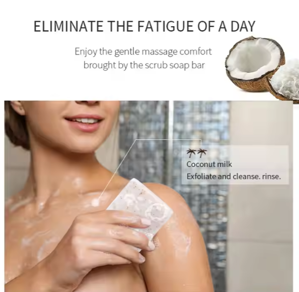 Private Label Natural Organic Shea Butter Olive Oil Coconut Soap Bar Whitening Kojic Acid Soap Exfoliating Bathing Body Soap
