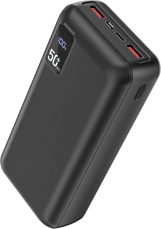 Power Bank 50000mAh 22.5W Fast Charging Portable Charger USB-C Quick Charge with 3 Outputs